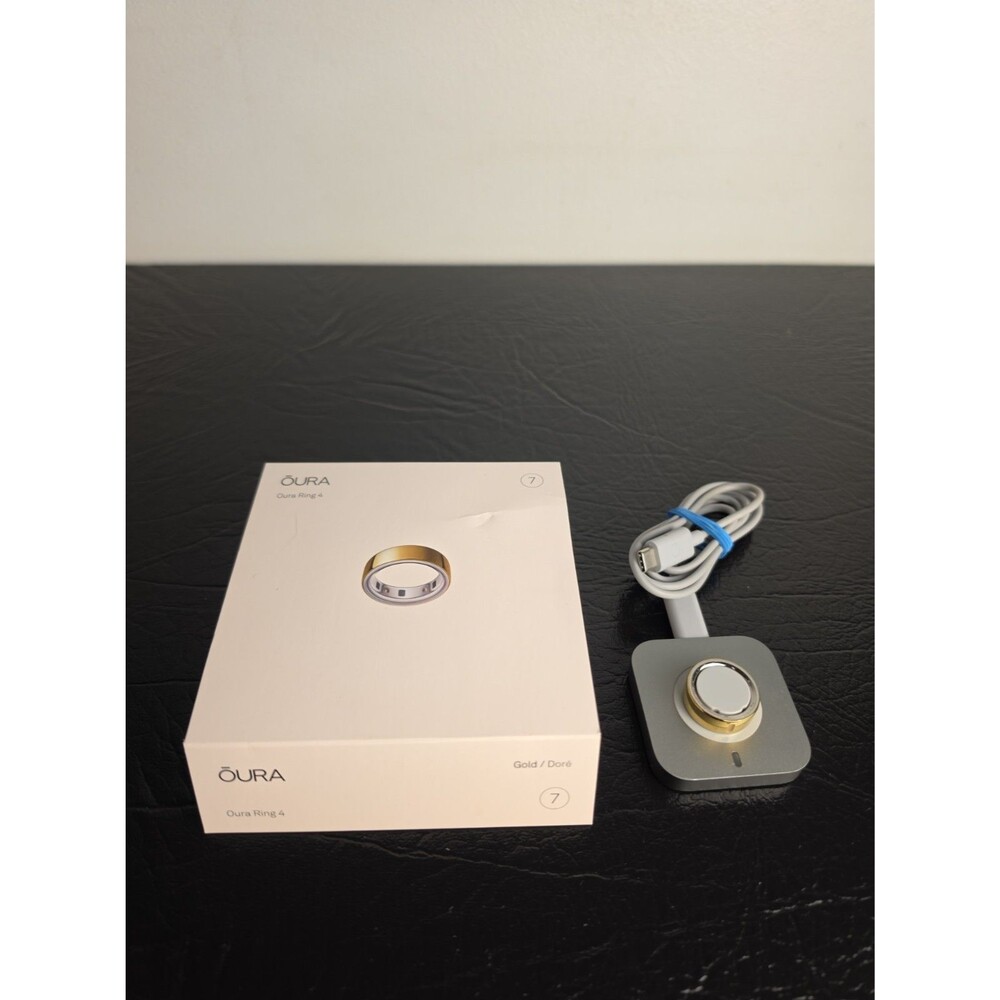 Oura Health + Fitness Tracker Smart Ring 4 Model OA11 - Gold (Size 7)
